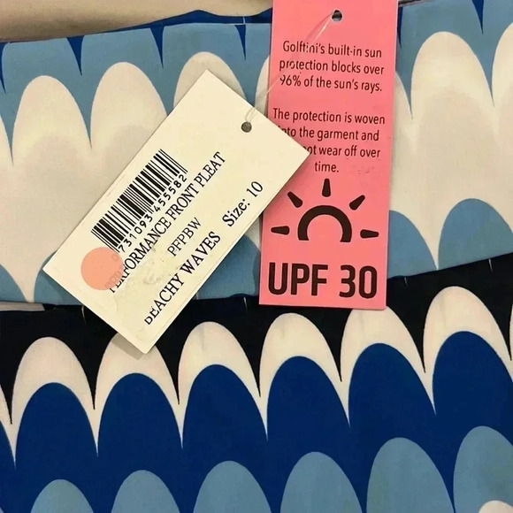 NWT Women’s performance front pleat beachy waves golf skirt / skorts size 10 - Picture 7 of 8